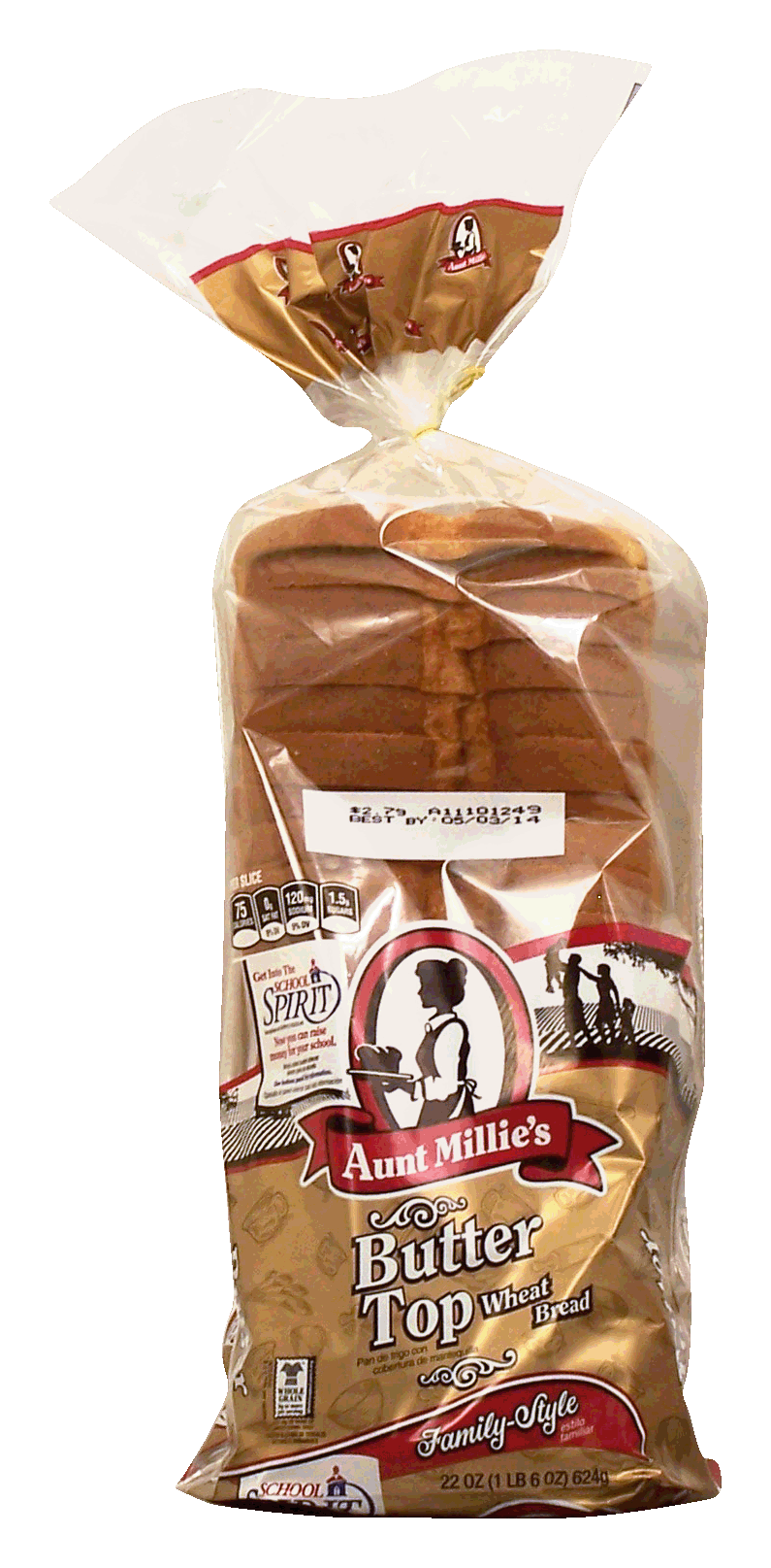 Aunt Mille  butter top sliced wheat bread, family-style Full-Size Picture